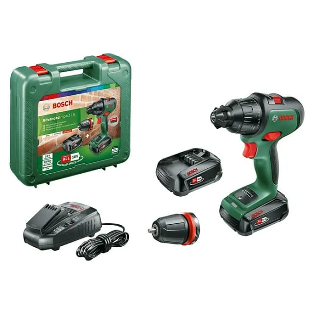 Akku Schlagbohrschrauber AdvancedImpact 18 (2 Akku, 18 Volt System, BohrØ in Holz 35 mm) - Bosch