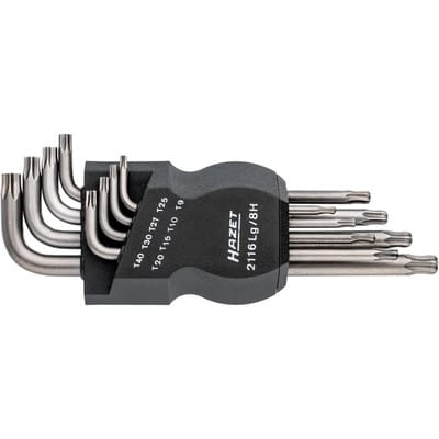 Innen-TORX Winkelschraubendreher-Set t 9, t 10, t 15, t 20, t 25, t 27, t 30, t 40 8teilig - Hazet