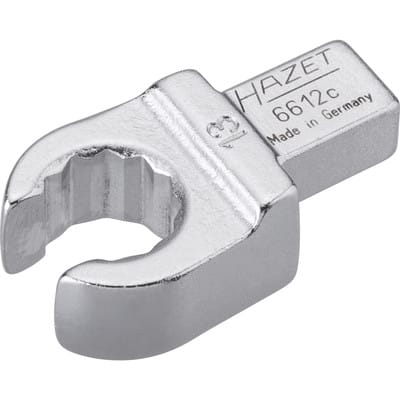 Einsteck-Ringschlüssel, offen, Einsteck-Vierkant 9 x 12 mm, Außen-Doppel-Sechskant Profil, 13 mm - Hazet