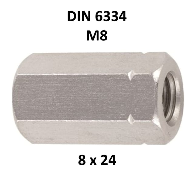 Imex - Sechskantmutter Langmutter ø M5 x 18 mm Edelstahlmutter DIN6334 Edelstahl A2