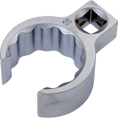 Ringschlüssel, Doppelsechskant, offen, Vierkant hohl 12,5 mm (1/2), Außen-Doppel-Sechskant Profil, 36 mm, Innenvierkant 12,5 = 12 - Hazet