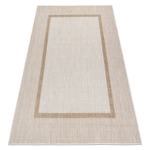Teppich sisal sion Rahmen 21782 flach gewebt ecru / beige beige 140x190 cm