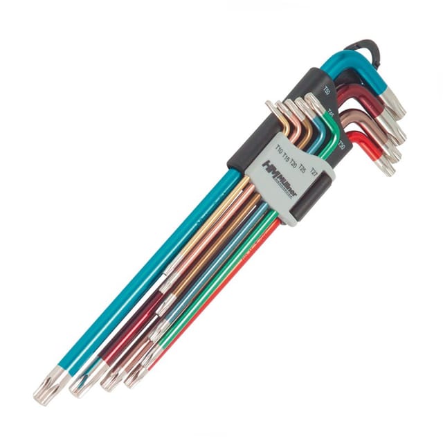 Winkelschraubendreher-Satz farbig tx 10-50
