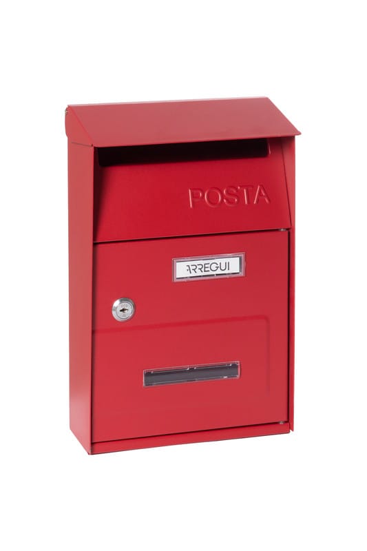 Arregui - Up D-2006/R Briefkasten aus Verzinktem Stahl, Größe s (din A5 Post), Wandbriefkasten für den Außenbereich, mit Namensschild und