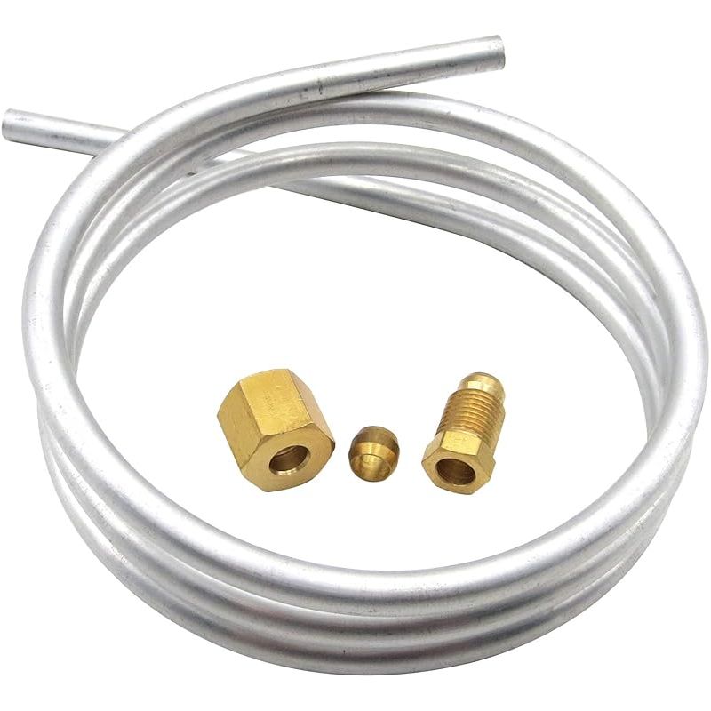 Aluminiumrohr-set (6,35 Mm) Mit M10 X 1 Innen- Und Außengewinde-klemmringverschraubungen, 99,5 Cm Lang, Für Gas-wassererhitzer, Heizöfen Und Pilotbrenner