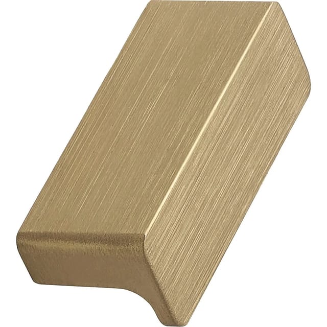 Furnipart - Griffleiste Elan LA32mm - Möbelgriff zum Anschrauben - Schrankgriff Breite 50mm, Aluminium Messing gebürstet