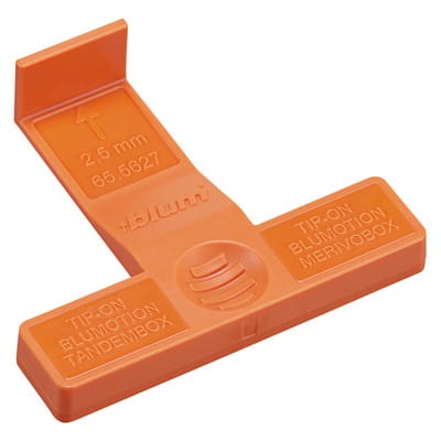 Tip-on otion Frontspalt-Lehre für tandembox, Kunststoff - Blum
