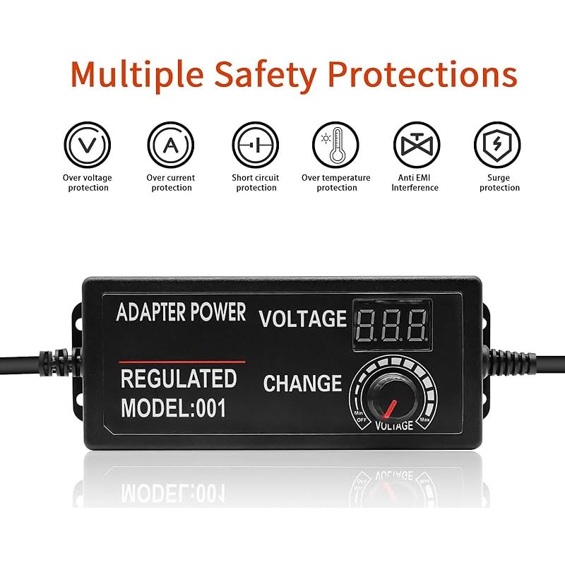 Universelles Netzteil 3v - 24v 3a Einstellbarer Ac/dc-adapter Universelles Ladegerät Mit Led-spannungsanzeige Für 3v - 24v Haushaltsgeräte, Led-beleuchtung, Gleichstrommotoren Und Dvd-player