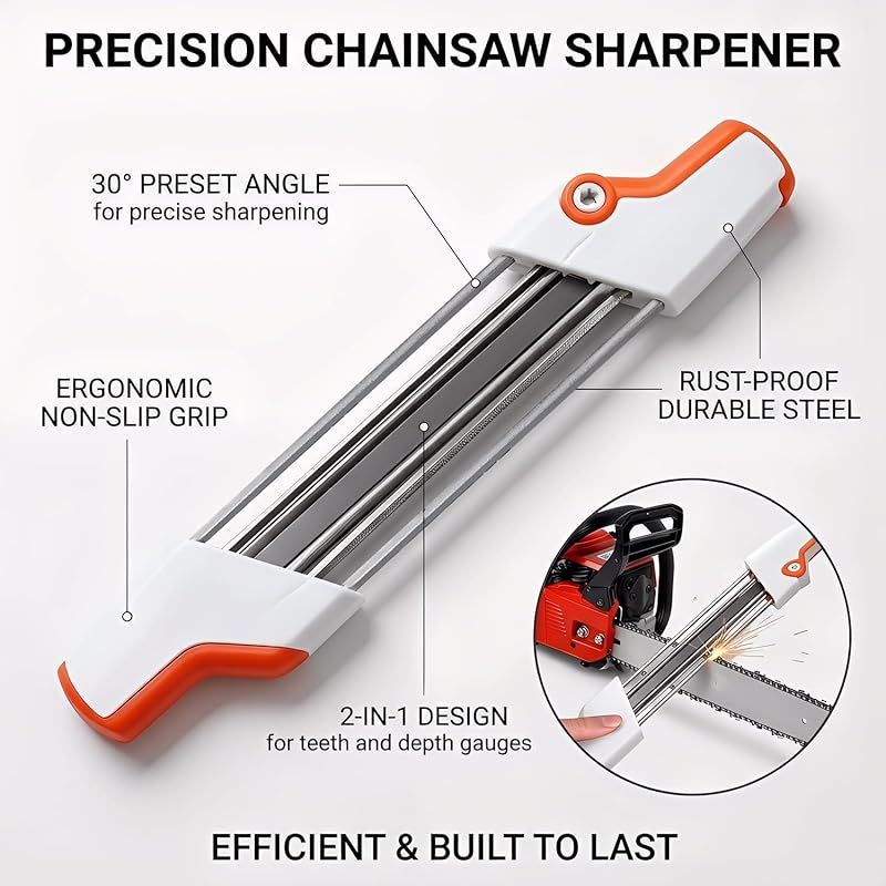 2-in-1 Kettenschärfer Für Stihl 3/8" Lp Kettensägen, Kettensägen-schärfwerkzeug, Ersatzkette (4mm Feile)