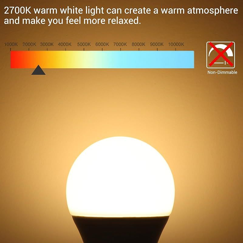 6er-pack E27 12w Led-lampen, Entspricht 100w Halogen, Warmweiß (2700k), 1200lm, A60 E27 Schraubsockel, 175v–265v Wechselstrom, Nicht Dimmbar, Für Steh- Und Wandleuchten
