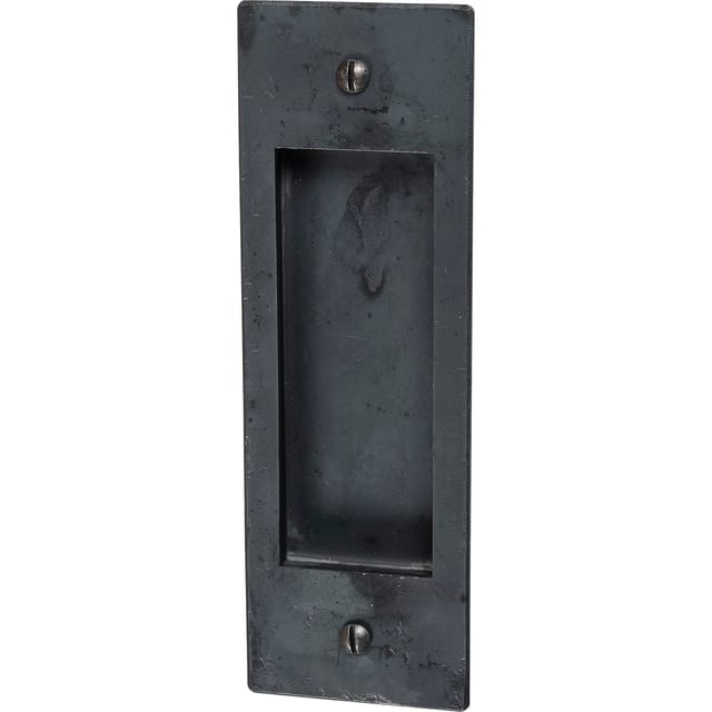 Halcö - Schiebetürmuschel 40 x 110 mm gerade, Schwarzstahl
