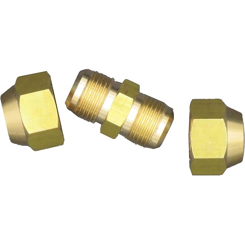 Kupferrohrverlängerung Für Klimaanlagen - Doppelverbinder - Zwischenanschlusskopf - Lötfrei - Kupferrohr Von 6 Bis 19 Mm - Bördelmutter (12,7 Mm)