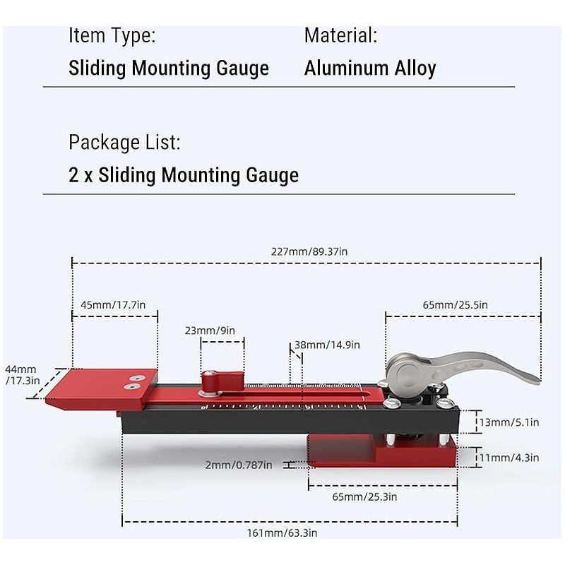 Montagewerkzeug Für Fassadenverkleidungen, 2-teiliges Befestigungsset Aus Aluminiumlegierung Mit Messlehre, Für 10-15 Mm Faserzementplatten