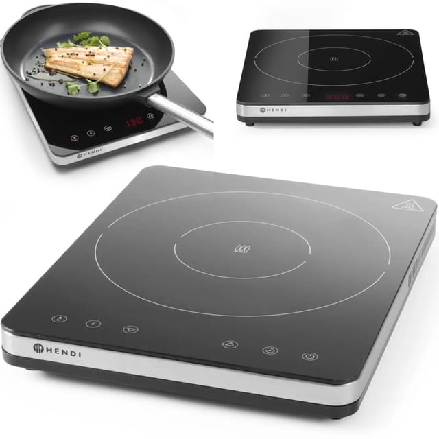 Hendi - Induktionskocher Modell 2000, Kitchen Line, 230V/2000W, 295x400x(H)42mm