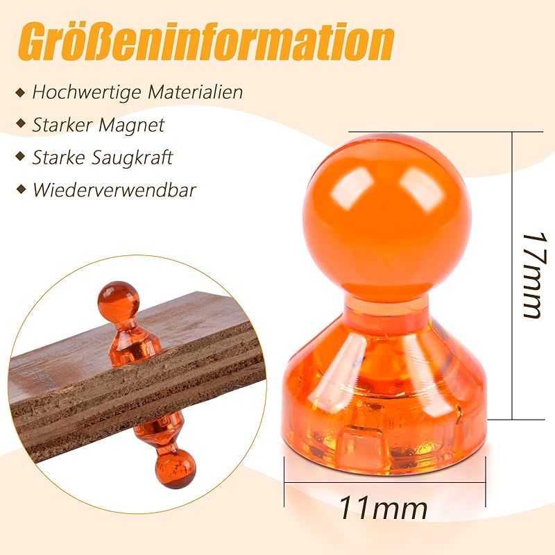 Packung Mit 56 Neodym-magneten – 8 Farben – Starke Mini-magnete Für Magnettafeln Und Whiteboards – Neodym-magnet – Kleiner Multifunktionsmagnet – Transparente Kegelmagnete