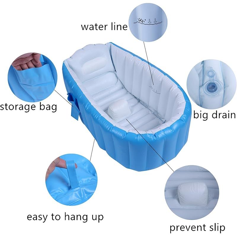 Aufblasbare Babybadewanne, Aufblasbare Badewanne Für Die Babyparty, Kinderbadewanne Mit Pumpe Und Mundschutz Für Babys, Neugeborene, Kleinkinder, Kinder, Jungen Und Mädchen