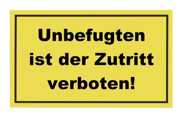 Conmetall Hinweisschild Unbefugten ist der Zutritt verboten 40 x 25 cm