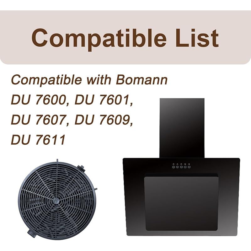 4 Stück Kf573 Aktivkohlefilter Kompatibel Mit Bomann Du 7600, Du 7601, Du 7607, Du 7609, Du 7611, Ersatzzubehör Für Dunstabzugshauben