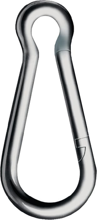 Karabinerhaken DIN 5299, Form C Länge 70 mm Drahtstärke 7 mm Tragfähigkeit 180 kg galvanisch verzinkt