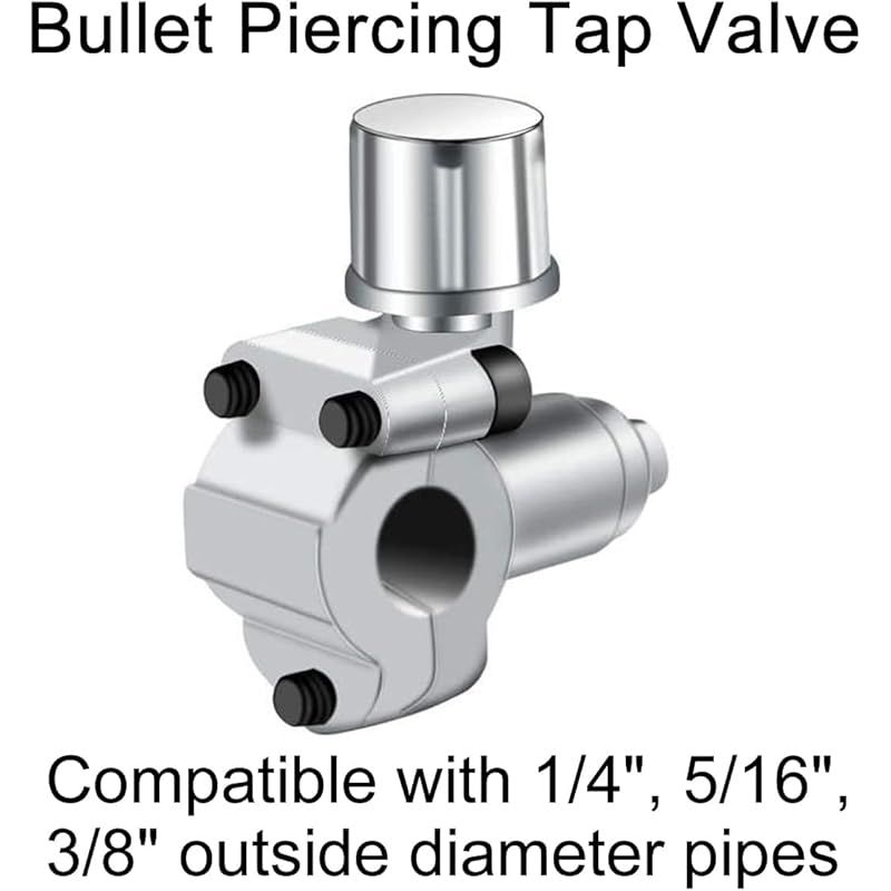 1-teiliges Bpv-31 Bohrventil-set Für Kühlschrankarmaturen, Kompatibel Mit Schläuchen Mit 1/4", 5/16" Und 3/8" Außendurchmesser Für Klimaanlagen Und Heizungs-/lüftungsanlagen.