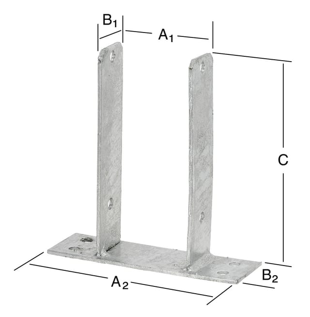 Vormann - Schwere Stützenschuhe feuerverzinkt 91/180 x 50/60 x 200 mm Pfostenträger