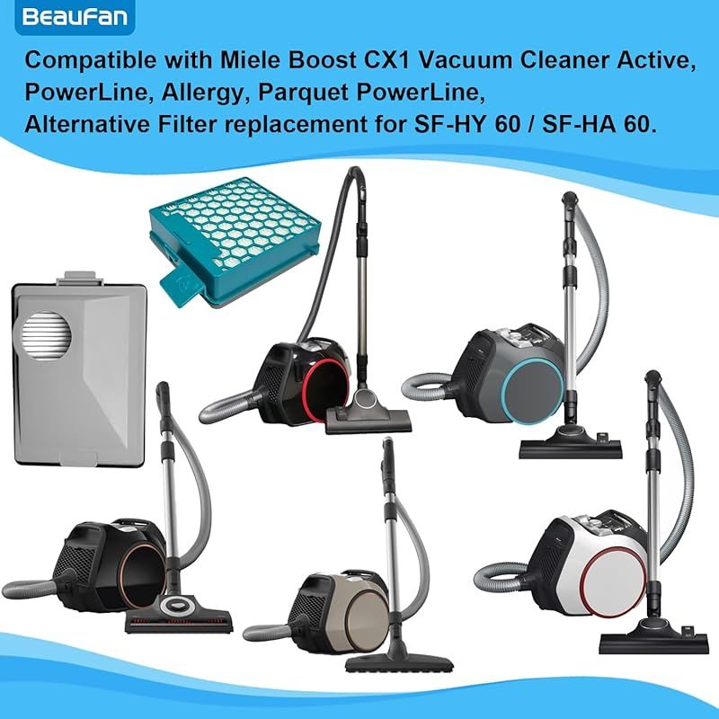 Cx1 Filterset Kompatibel Mit Den Miele Staubsaugern Boost Cx1 Active, Powerline, Allergy Und Parquet Powerline. Ersatzfilter Für Sf-hy 60 / Sf-ha 60 (2 Hepa-filter / 1 Staubfilter).