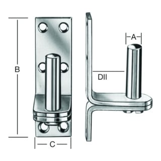 Vormann - Kloben verzinkt 13/23 x 103 x 39 mm Scharniere