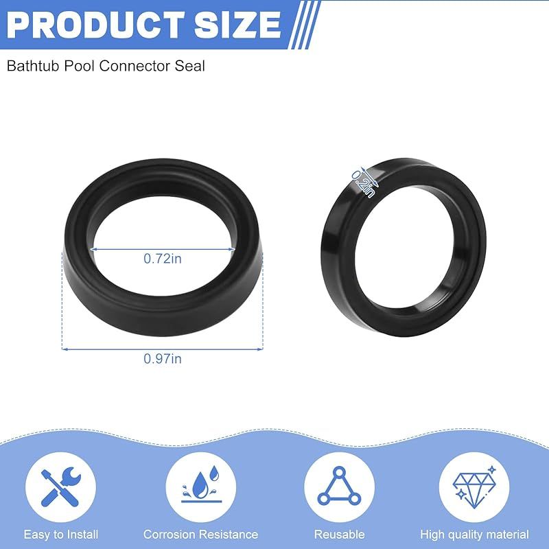 Ersatz-spa-anschlussdichtung 11699 Für Intex Pure Spa Simple Spa, Premium-silikon-einlass- Und Auslassdichtungssatz Für Pools Und Whirlpools (2er-pack)