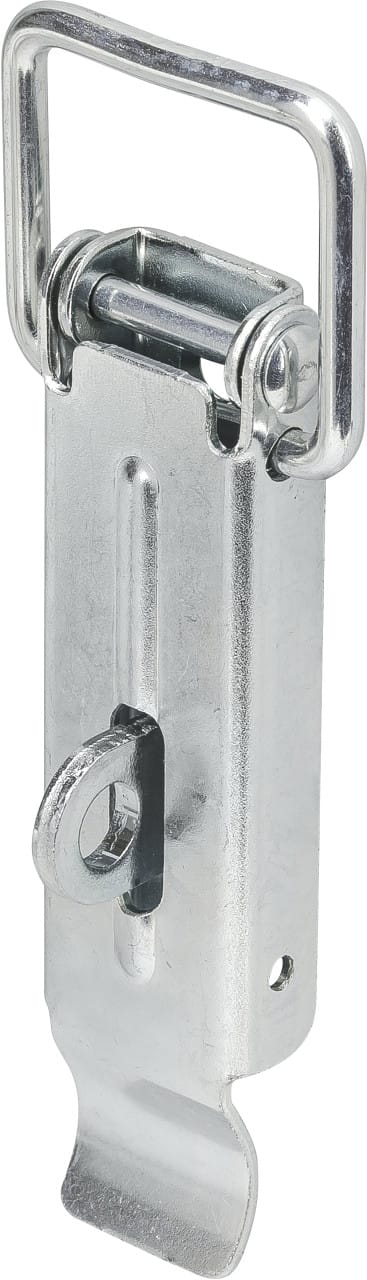 Vormann - Spannverschluss Höhe 110 mm Breite 37 mm Stahl blau verzinkt mit Plombiermöglichkeit din 3133