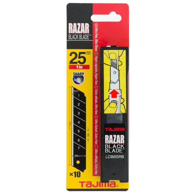 LCB65RBC cutterklingen 25 mm Razar Black Blade LCB65RBC