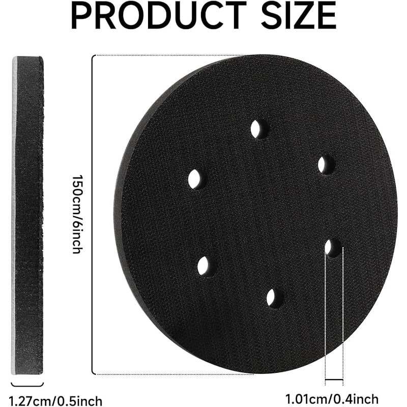 Stück 150 Mm Weiche Schleifpads – 6 Löcher – Weiche Schaumstoffoberfläche Für Schleif- Und Polierpads, Geräuschreduzierung