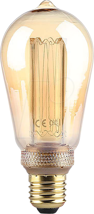 V-tac - LED-Glühbirne E27 4W ST64 Kerze Filament Amber Art 1800K
