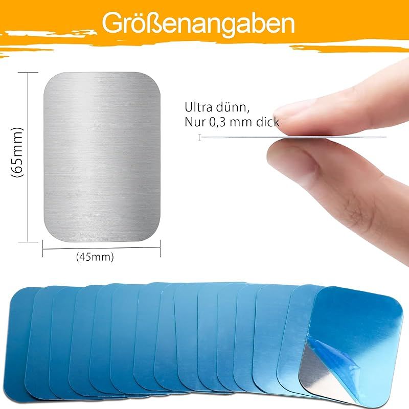 Packung Mit 100 Selbstklebenden Metallplatten – Metallplatten Für Magnete – Sehr Dünne Metallplatten – Edelstahl-metallscheiben – Quadratische Metallplatten Für