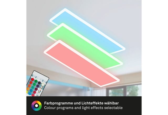 Led Panel Slim 58 cm, weiß, ultraflach, rgb led Panel - Briloner