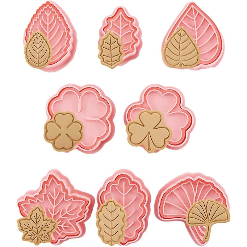 8-teiliges Set Mit Naturmotiven: Ausstechformen, 3d-prägeformen Für Blätter, Blumen Und Insekten, Schmetterlings-ausstechformen Zum Backen Und Für Die Küche