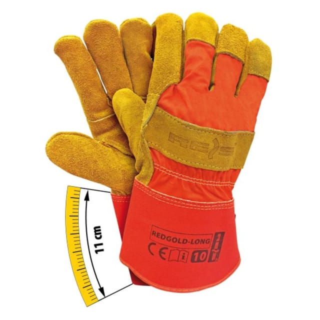 Leder-Arbeitshandschuhe mit Fleecefütterung