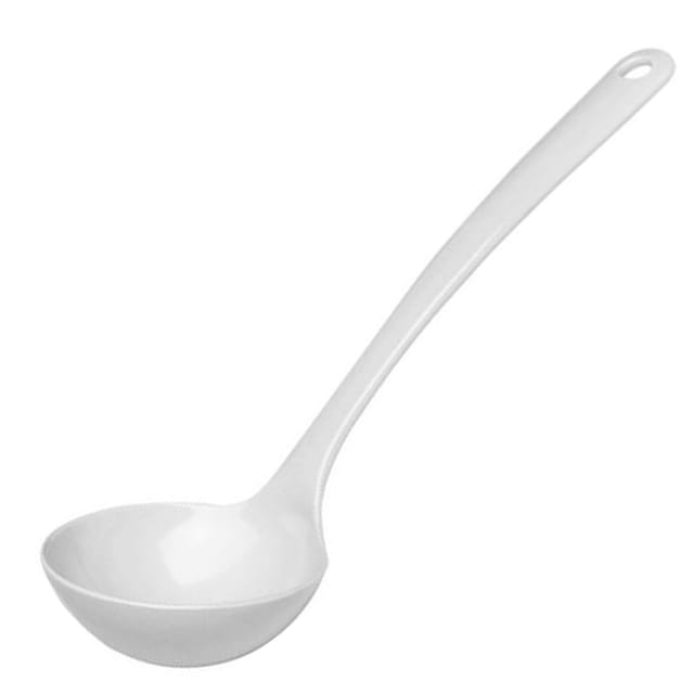 Suppen- und Saucenkelle aus Melamin, weiß, 0,14 l - Hendi 563700