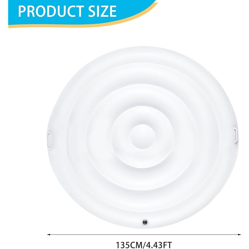 Runde, Aufblasbare Whirlpoolabdeckung Mit Griffen, Hochwertige Und Energieeffiziente Whirlpoolabdeckung, Universalabdeckung (rund - 135 Cm)