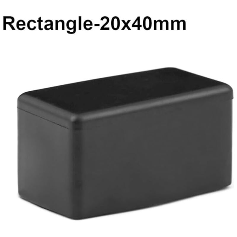 12 Stück Rechteckige Schwarze Gummigleiter Für Möbelbeine, Bodenschoner Für Stuhlbeine, Gummi Für Holzböden (20 X 40 Mm)