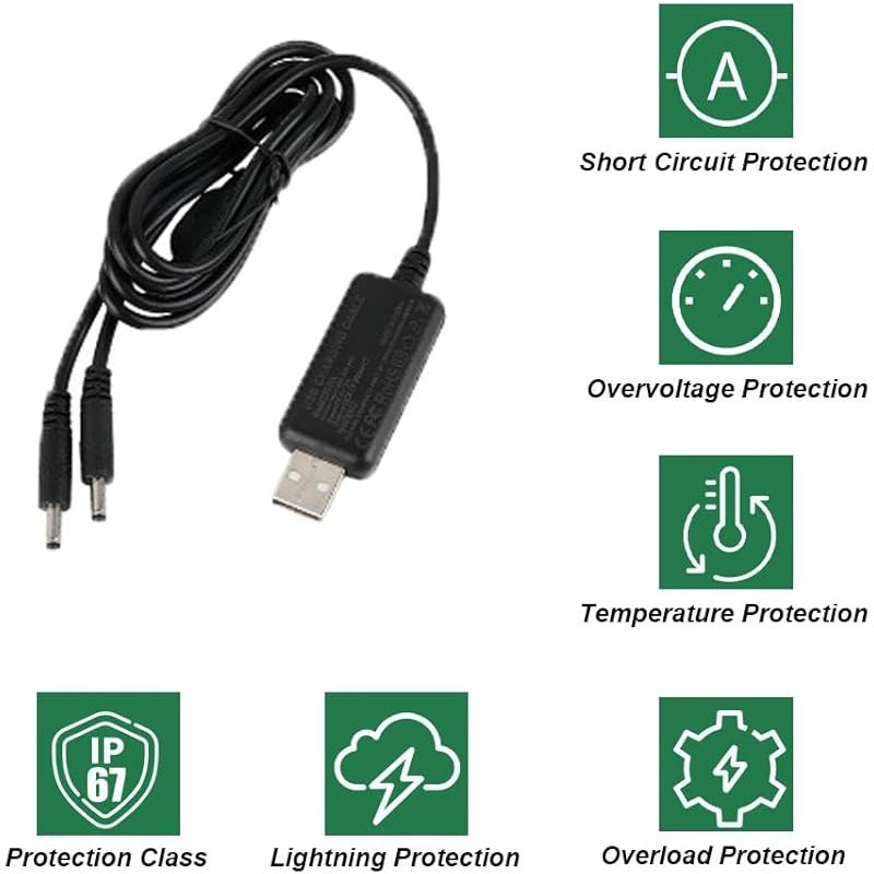 Step-up-usb-kabel Dc 5v Auf 8,4v Dual-ladekabel Spannungswandler Netzteil Mit 3,5 X 1,35mm Dc-klinkenstecker Für Wiederaufladbare Li-ionen-akkus