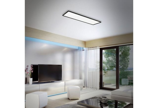 Briloner - Deckenlampe led Panel Ultra Flach Backlighteffekt Schwarz