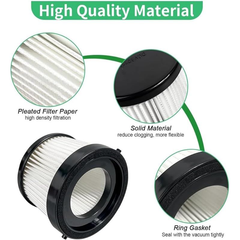 2er-pack Dcv5011h Hepa-filter Für Handstaubsauger (ohne Dcv501hb), Inklusive 4 Schaumstofffiltern Und 1 Bürste