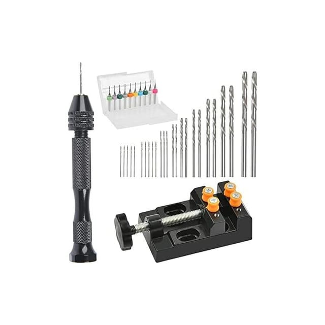 37-teiliges Mini-handbohrer-set Für Bastelarbeiten, Präzisions-spiralbohrer