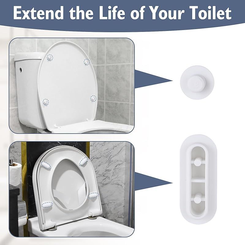 Set Mit 12 Wc-sitzpuffern, 8 Ringen Und 4 Wc-sitzpuffern, Für Zuhause, Büro, Hotel