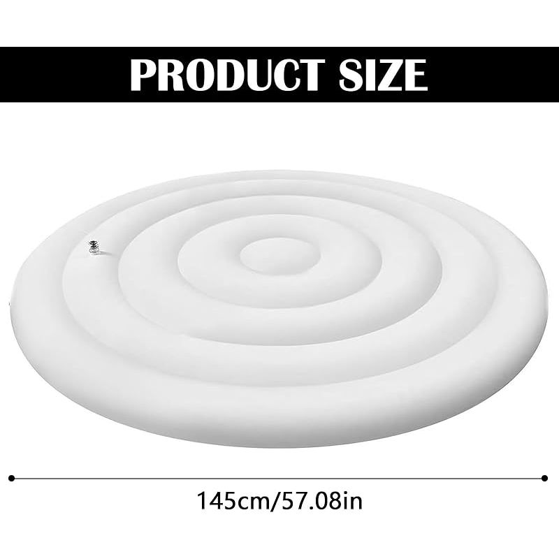 Runde Aufblasbare Poolabdeckung, 145 Cm Durchmesser, Wasserdicht, Staubdicht, Winddicht