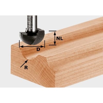 Hohlkehlfräser hw S8 R12,7 – 490987 - Festool