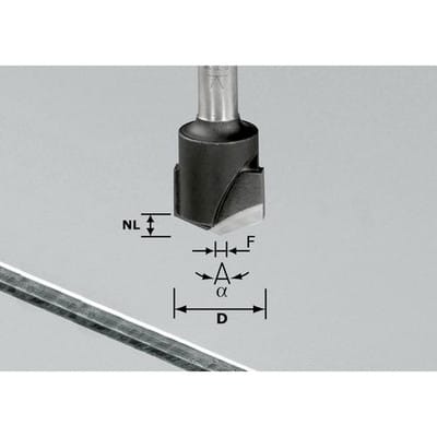 V-Nutfräser hw S8 D18-135°/Alu – 491443 - Festool