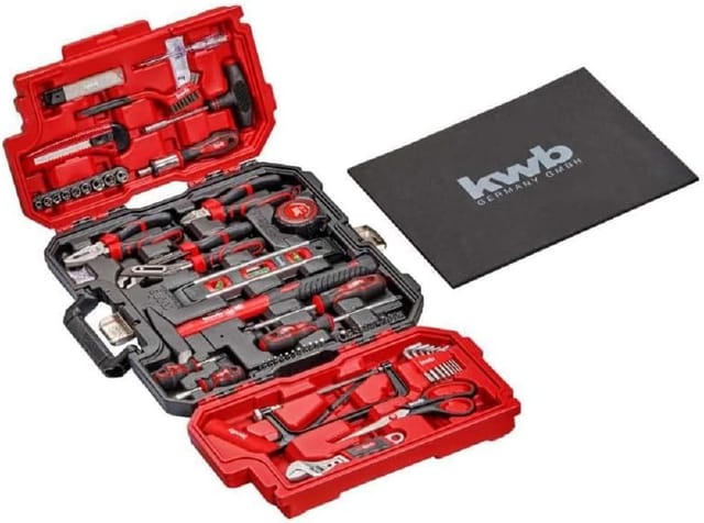 Werkzeug-Koffer inkl. Werkzeug-Set, 70-teilig, gefüllt, robust - KWB