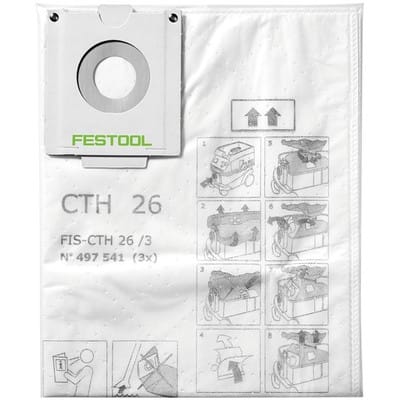 Fis-cth 48/3 Sicherheits Filtersack 3 Stk. Staubklasse h ( 497542 ) für Absaugmobil cth 48 - Festool