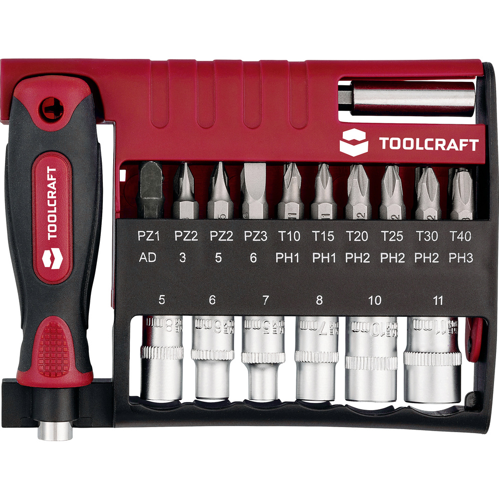 Toolcraft To-10351632 Bit-set 28teilig Inkl. Bithalter